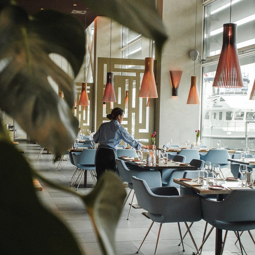 interior of a high class restaurant